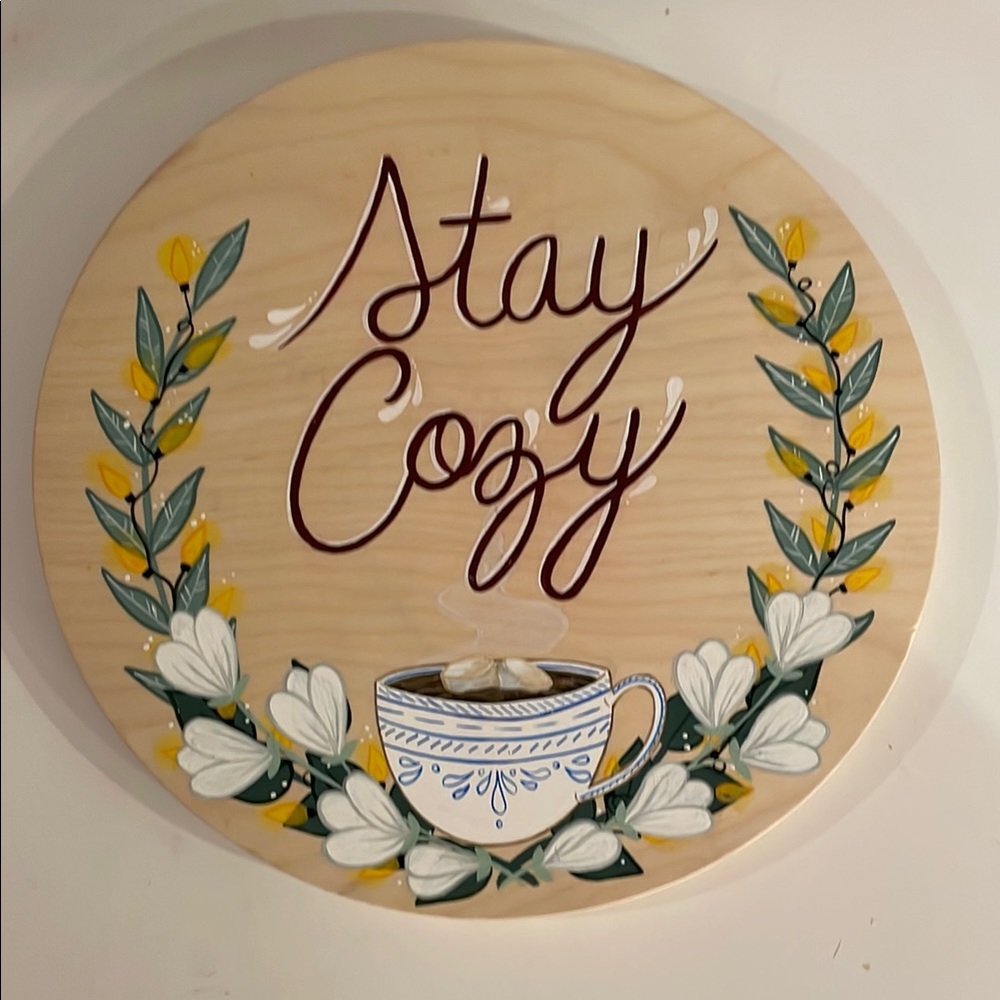 The Hollowbird Co. Wooden Wall Art - Stay Cozy *See description*
